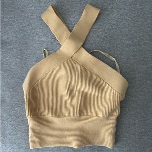 Abercrombie & fitch cross cross yellow tank top.